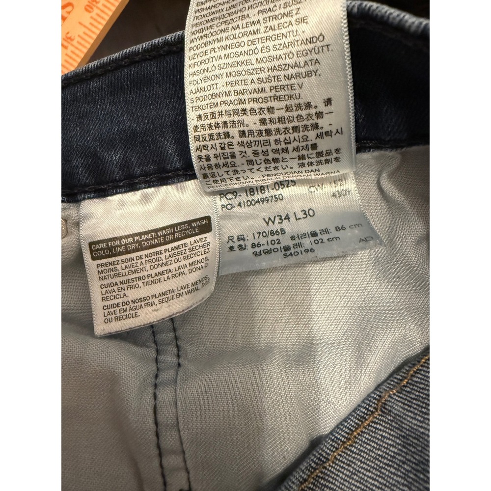 Levi's 541 Athletic Taper Mens Dark‎ Wash Blue Denim Jeans W34 L30 18181-0525 - Picture 6 of 8